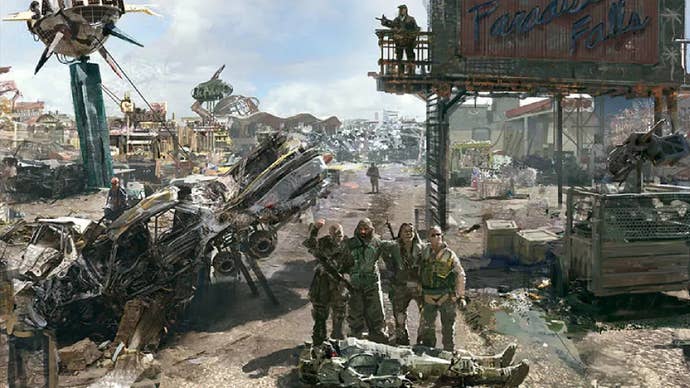 Certains raiders publient des illustrations conceptuelles pour Paradise Falls de Fallout 3.