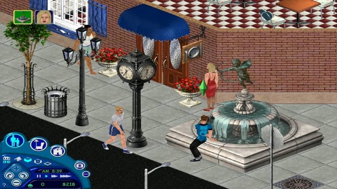 Un coin de rue dans Les Sims : Hot Date.